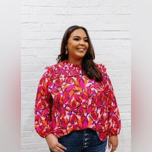 Michelle McDowell Carter Top Forget Me Not Size XXL